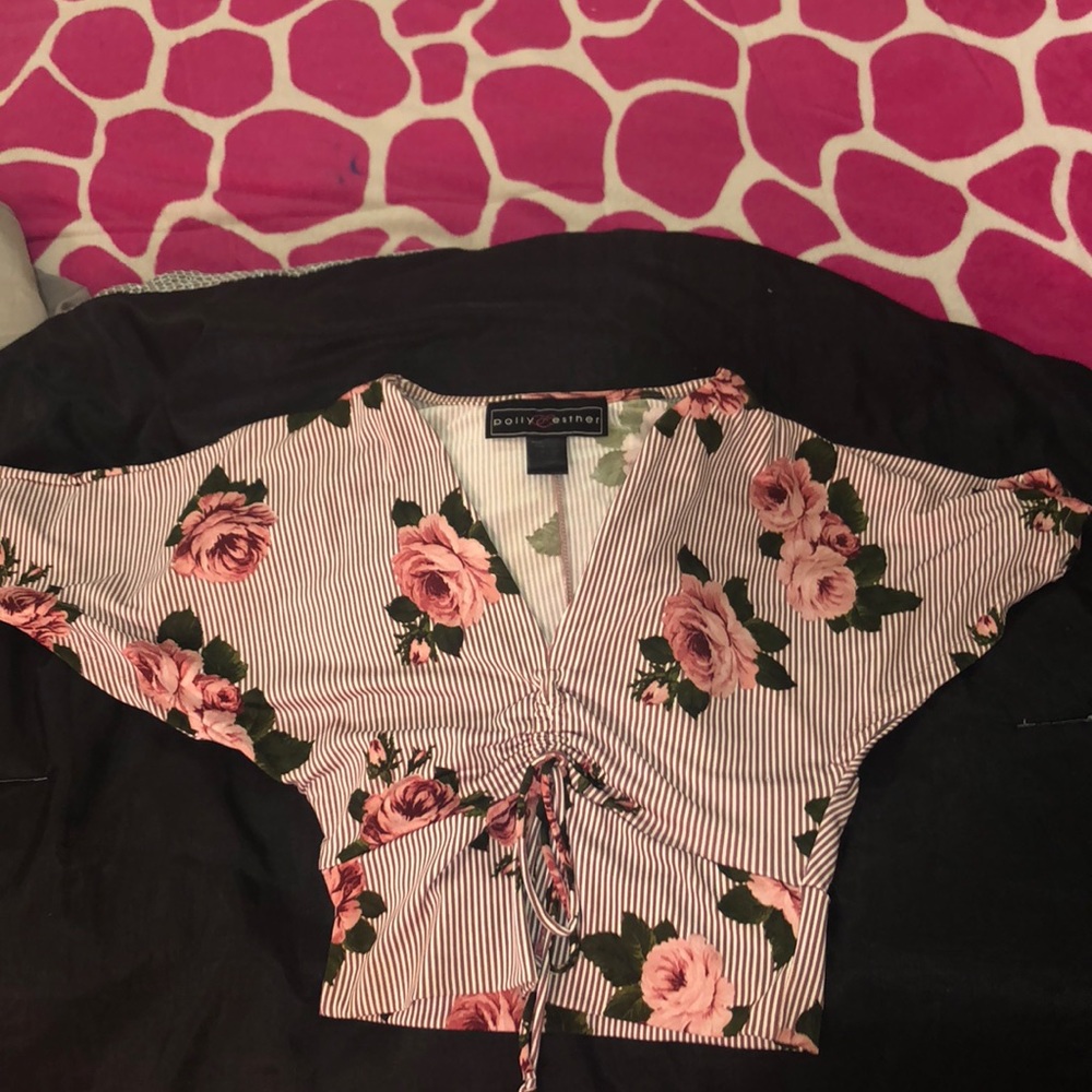 Layered print top🌸